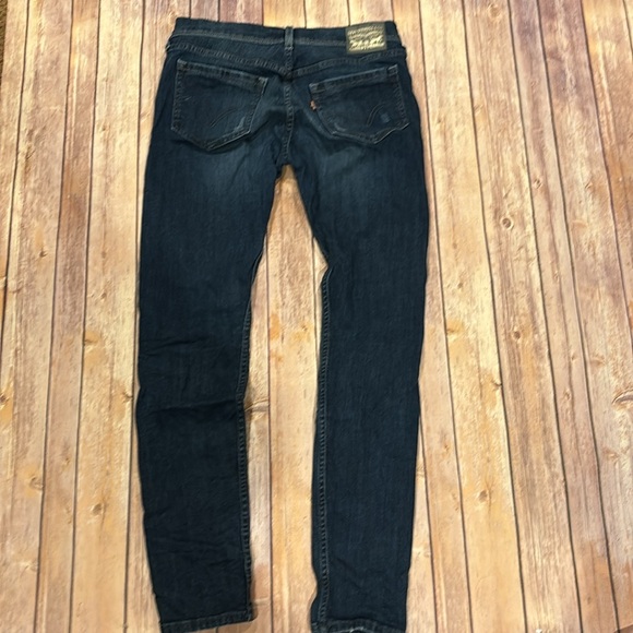 Levi’s size 28 dark blue denim distressed jeans classes denim - Picture 6 of 8